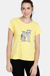 Zivame Harry Potter Knit Cotton Top - Aspen Gold — thumbnail 1